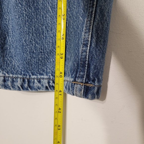 Baggy Jeans Denim Carpenter Blue High Waist Mid Wash Boyfriend Hip Y2K 90s - Picture 9 of 14